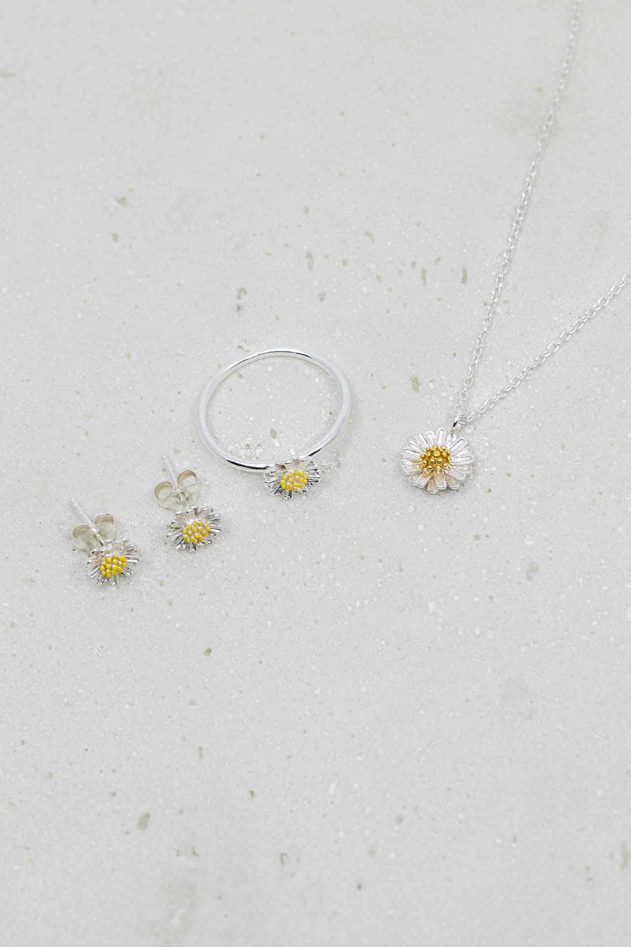 Schmuck Catalea | Schmuckset Silber Blumen Daisy