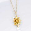 Schmuck Catalea | Kette Vergoldet Blume Perle