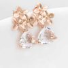 Hochzeitsschmuck Catalea | Ohrringe Rosegold Kristall Geneva