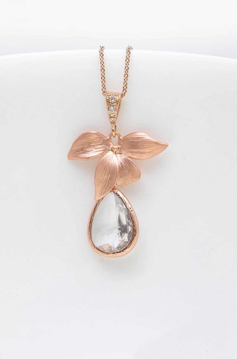 Hochzeitsschmuck Catalea | Kette Siena Rosegold Kristall