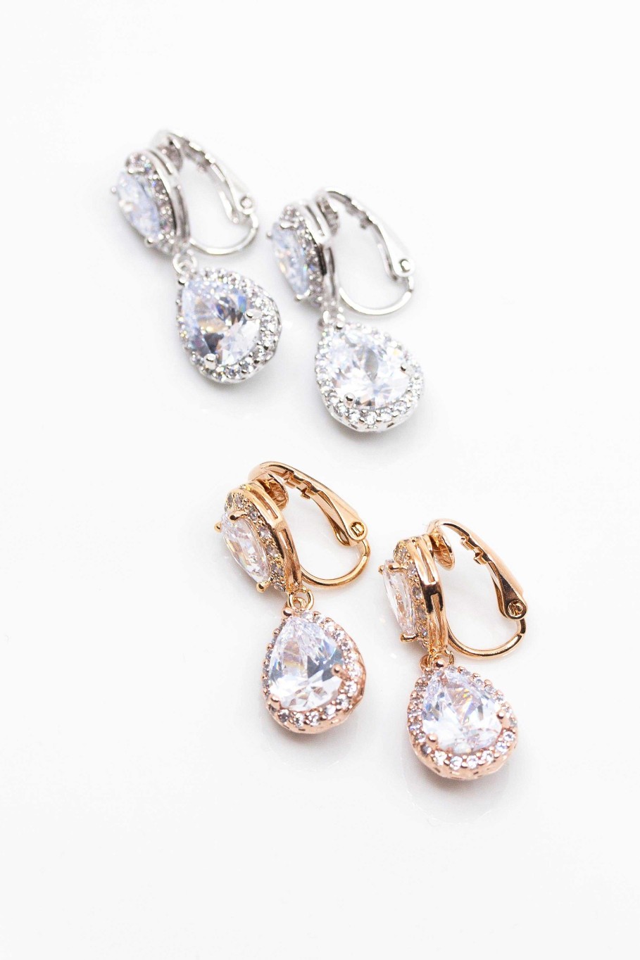 Hochzeitsschmuck Catalea | Ohrringe Paris Rosegold Clips