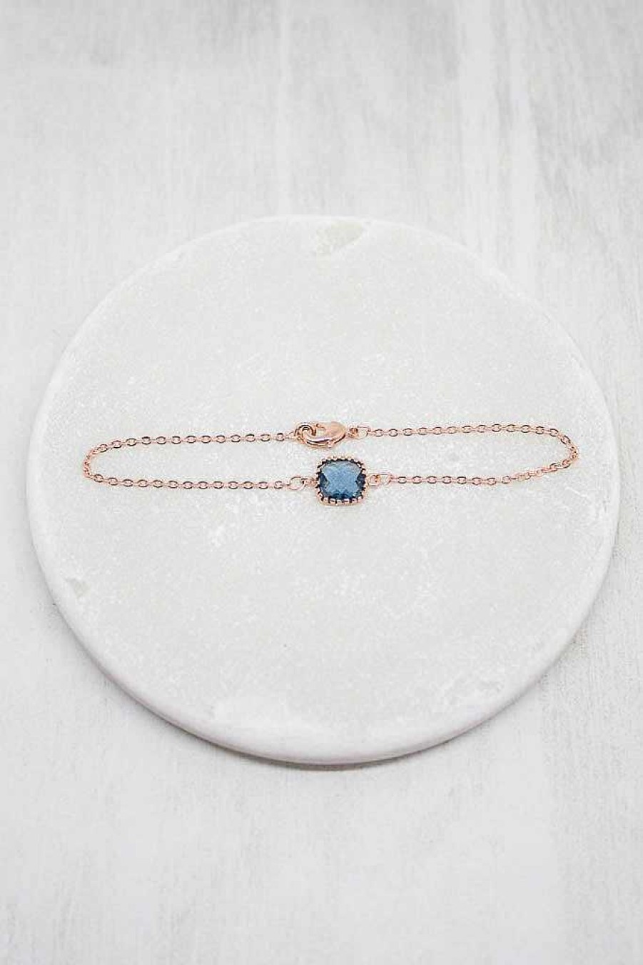 Schmuck Catalea | Armband Rosegold Blau