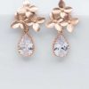 Hochzeitsschmuck Catalea | Ohrringe Rosegold Kristall Melba