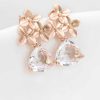 Hochzeitsschmuck Catalea | Ohrringe Rosegold Kristall Geneva