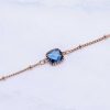 Schmuck Catalea | Armband Rosegold Blau Kugeln