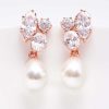 Hochzeitsschmuck Catalea | Ohrringe Avignon Rosegold Perlen