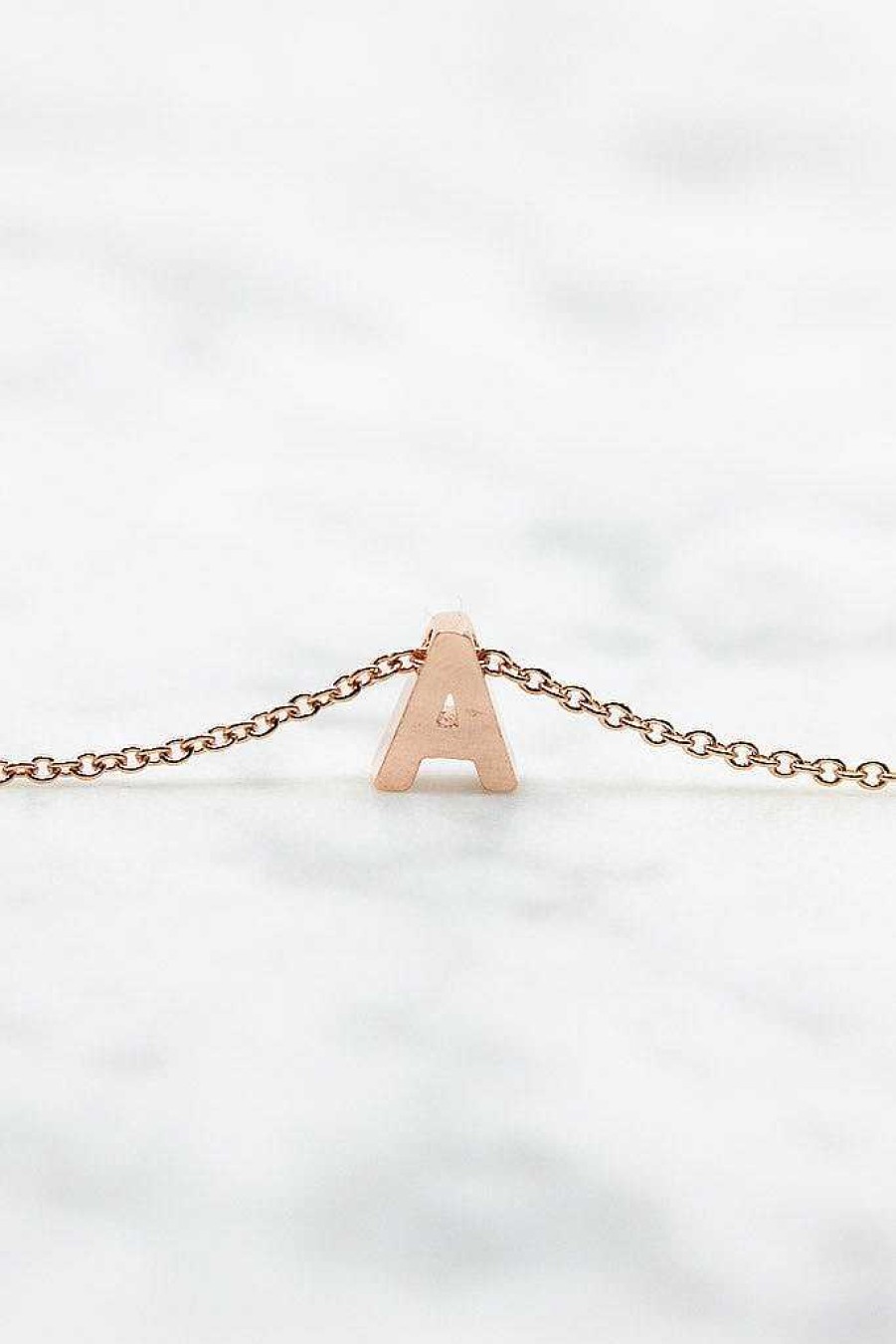 Schmuck Catalea | Kette Rosegold Buchstabe Druckschrift