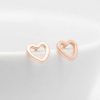 Schmuck Catalea | Ohrringe Rosegold Herz Matt