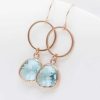 Schmuck Catalea | Ohrringe Rosegold Aquamarin Toulouse