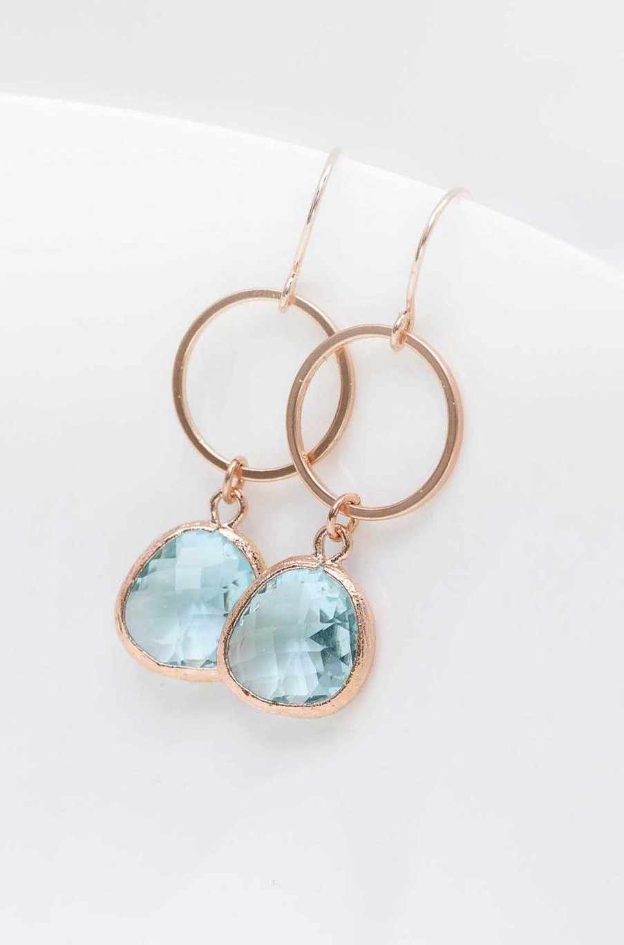 Schmuck Catalea | Ohrringe Rosegold Aquamarin Toulouse