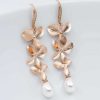 Hochzeitsschmuck Catalea | Ohrringe Rosegold Perlen Blumen Madeira