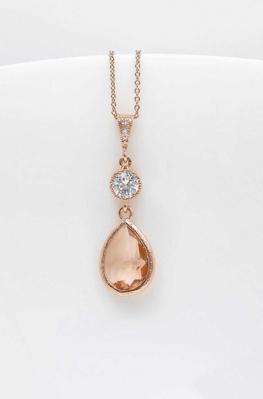 Hochzeitsschmuck Catalea | Kette Bari Rosegold Pfirsich