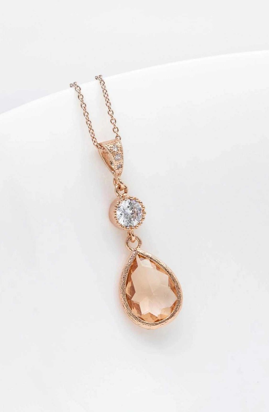 Hochzeitsschmuck Catalea | Kette Bari Rosegold Pfirsich