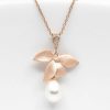 Hochzeitsschmuck Catalea | Kette Siena Rosegold Blume Und Perle