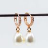 Hochzeitsschmuck Catalea | Ohrringe Montreal Rosegold Perlen