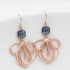 Schmuck Catalea | Ohrringe Rosegold Blau Malaga