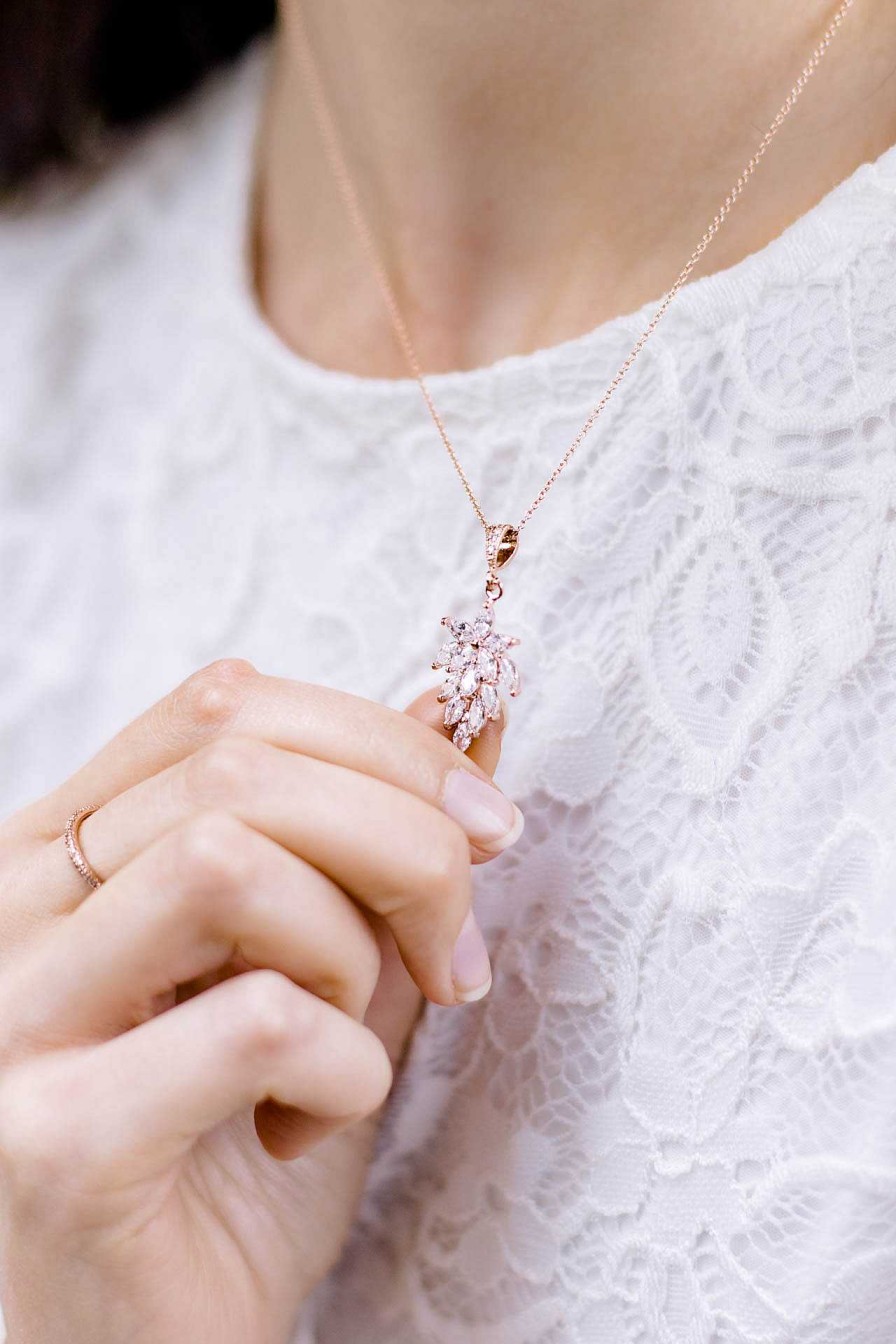 Hochzeitsschmuck Catalea | Kette Nizza Rosegold